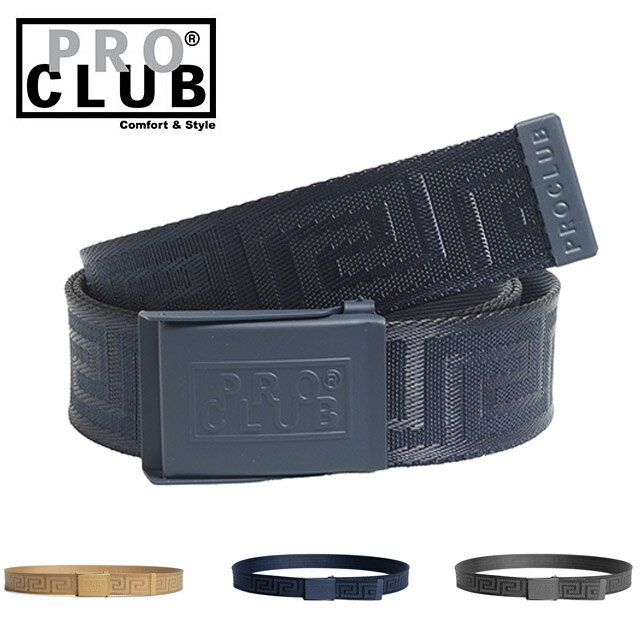 Rakuten - PRO CLUB プロクラブ PC LINK BELT ガチャベルト メンズ レディース ベルト ロゴバックル ストリート カジュアル ワンサイズ ブラック ネイビー カーキ 黒 紺