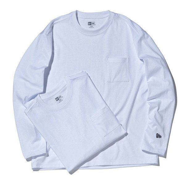 Rakuten - NEWERA 2-Pack 長袖 パフォーマンス Tシャツ ホワイト 無地 長袖 トップス メンズ 男性 スポーツ ストリート ブランド NEW ERA アパレル 2pack S M L XL サイズ