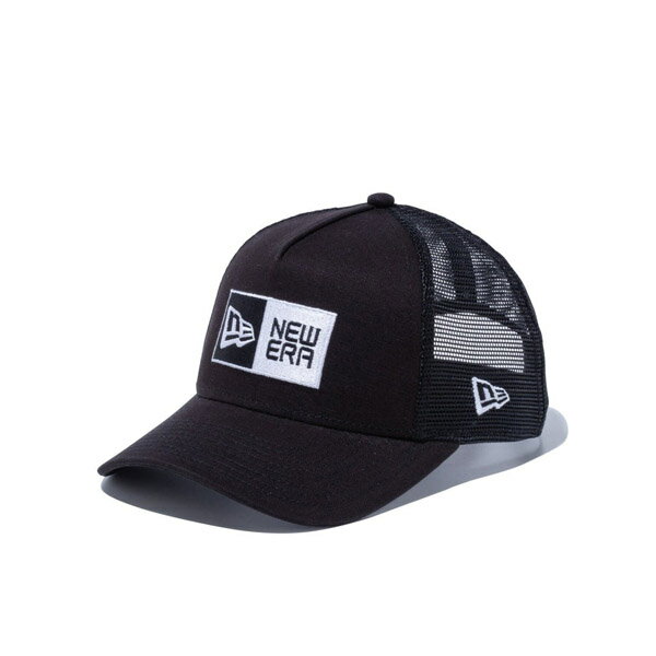 楽天SOLT AND PEPPERキッズモデル　NEWERA ニューエラ Youth 9FORTY A-Frame トラッカー ボックスロゴ ブラック × ホワイト 男の子 ボーイズ 女の子 ガールズ キャップ 帽子 小物 アクセサリー NEW ERA KIDS 送料無料 NEW ERA 国内
