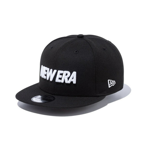 Rakuten - NEWERA ニューエラ 9FIFTY ワードマークロゴ ブラック × ホワイト キャップ 帽子 スナップバック サイズ調節可能 小物 送料無料 国内正規品 正規取扱店