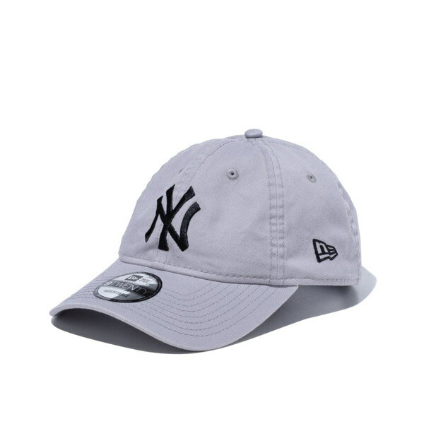 Cap - NEWERA ニューエラ 9TWENTY ニューヨーク・ヤンキース ウォッシュドコットン グレー × ブラック　CAP 調節可能 メンズ　プレゼント ギフト 贈り物