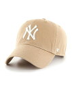 47BRAND ニューヨーク・ヤンキース Yankees Kids '47 CLEAN UP Khaki x White Logo YANKEES クリーンナッ...