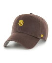 47BRAND サンディエゴ・パドレス BR '47 CLEAN UP PADRES BROWN 47 CLEAN UP クリーンナップ ブラウン 茶 47ブランド MLB ハット キャップ 帽子 メンズ 男性 レディース 女性 ワンサイズ フリーサイズ ヨンナナ 国内正規品 国内正規 47A B-BSRNR21GWS-BW(4)
