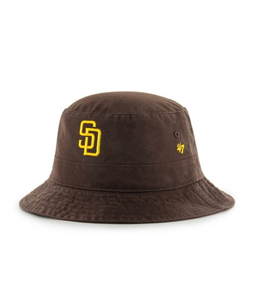 楽天SOLT AND PEPPER47BRAND サンディエゴ・パドレス BUCKET PADRES BROWN バケットハット ブラウン 茶 47ブランド MLB ハット キャップ 帽子 メンズ 男性 レディース 女性 ワンサイズ フリーサイズ ヨンナナ 国内正規品 国内正規 47A B-BKT21GWF-BWA