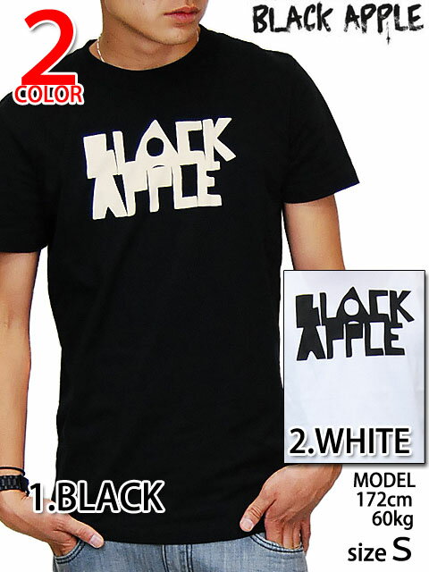 アウトレット 訳アリ BLACKAPPLE BRAND LOGO S/S T-SHIRTS BLK/WHT ブラックアップル ニューヨーク ブランド ロゴ Tシャツ シャツ ブラック/ホワイト メンズ レディース 黒 白 男性 女性