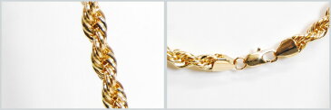 【ネコポス送料無料】NO BRAND ROPE CHAIN NECKLACE GOLD ノーブランド ロープチェーン ネックレス ゴールド 金 長さ77cm/幅7mm メンズ レディース 男女兼用 ユニセックス アクセサリー HIPHOP ヒップホップ NEW SCHOOL JEWELRY ニュースクール 1.2/30