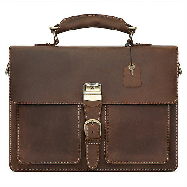 【店内全品！20%OFF発行中】【本革】ビジネスバッグ メンズバッグ トートバック ブラウン 牛革 2way ビンテージ メンズ 15.6インチPC対応 メンズ 本革 仕事用 通勤用 大容量 防水 送料無料 ギフト プレゼント 50代 40代 30代 20代