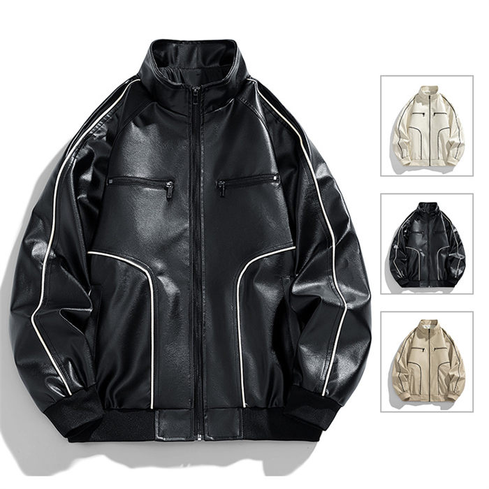 樂天商城 - 【期間限定20%OFFクーポン】メンズ ジャケット コート PU レザージャケット アウター 防寒アウター 防風 春 秋 冬 男性 ビジネス 細身 カジュアル 無地 PU革ジャン フェイクレザー バイクジャケット 皮ジャケット PUコート かっこいい ショート丈 バイクウエア 20代30代40代