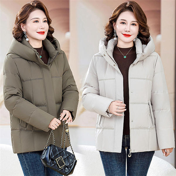 樂天商城 - ダウンアウター ダウン ダウンコート ダウンジャケット レディース 韓国風 ゆったり 冬コート ロングジャケット 冬服 コート ジャケット シンプル カジュアル おしゃれ 防寒 冬アウター 秋 冬 防寒 大きいサイズ aライン 50代 40代 30代 母 婦人用 暖かい