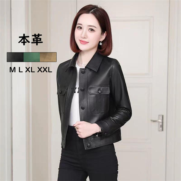 樂天商城 - 本革 ラムレザー レザージャケット レディース 本革 レザージャケット ショット丈 羊革 レザーコート ショットコート トレンチコート ライダース 防風 革コート アウター 春秋冬 結婚式 母の日 プレゼント 優雅 エレガント 30代40代50代 発表会 通学 お出かけ