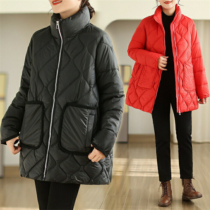 樂天商城 - 【期間限定20%OFFクーポン】コート ジャケット 女の子 中綿 防寒 ロング あったか おしゃれ 可愛い レディース 秋冬アウター ゆったり 厚手 暖かい カジュアル 秋冬 通学 通勤 女性用 結婚式 ギフト プレゼント 母 彼女