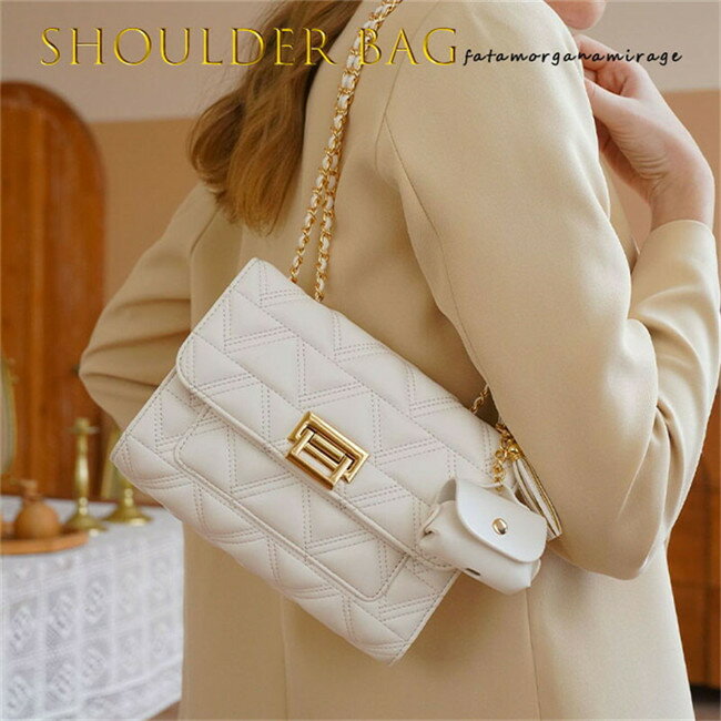 樂天商城 - 【期間限定20%OFFクーポン】ショルダーバッグ バッグバッグ 女性 小銭入れ バッグ レディース チェーンバッグ 斜め掛け 質感 プレゼント ギフト 軽量 大容量 ショルダー 肩掛け ファッション ソフト BAG 誕生日 通勤 鞄 お出かけ