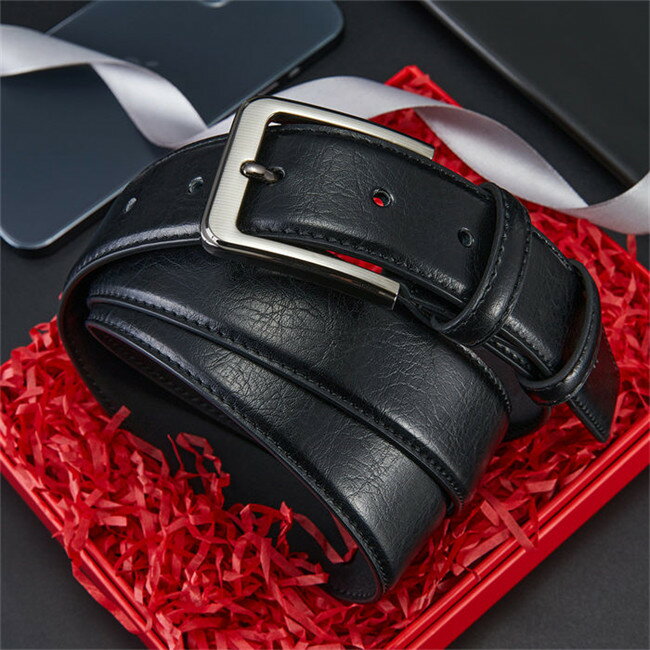【期間限定20%OFFクーポン】ベルト メンズ ビジネス カジュアル 本革 通勤 通学 35mm ウエスト 男性 レザー 牛革 ピン式 紳士ベルト 穴あり 柔らかい 黒 ブラウン ギフト 父の日 新生活 新社会人 新学期 入学 入社 合成皮革 2