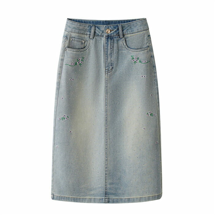 樂天商城 - スカート デニム レディース Aライン タイトスカート デニムスカート ロングスカート バックスリット 体型カバー カジュアル 大きいサイズ ミモレ丈 ハイウエスト 春夏 秋 おしゃれ シンプル 無地 ボトムス レディースファッション ナチュラル 20代30代40代