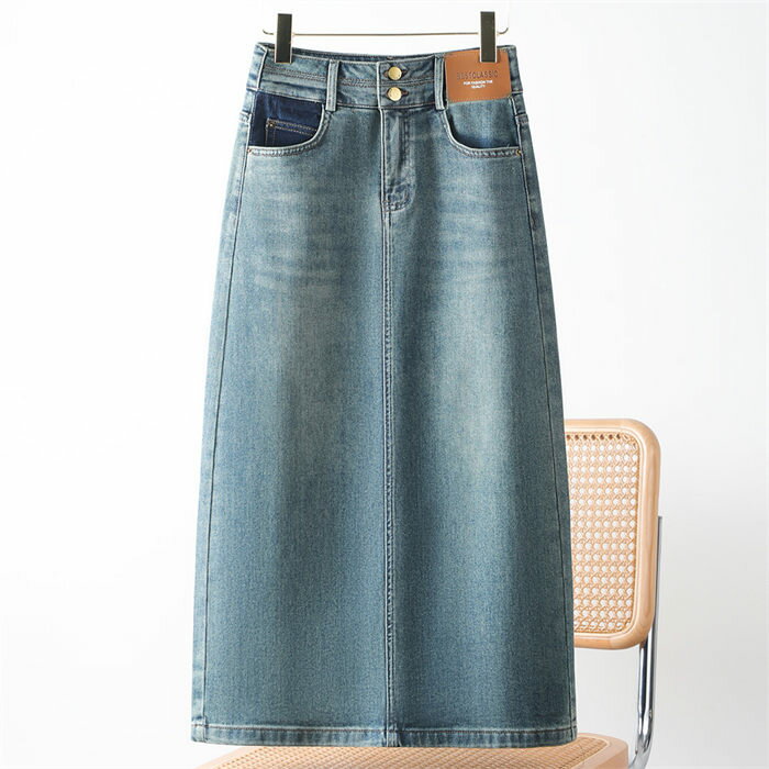 樂天商城 - スカート デニム レディース Aライン タイトスカート デニムスカート ロングスカート バックスリット 体型カバー カジュアル 大きいサイズ ミモレ丈 ハイウエスト 春夏 秋 おしゃれ シンプル 無地 ボトムス レディースファッション ナチュラル 20代30代40代