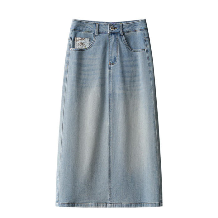 樂天商城 - スカート デニム レディース Aライン タイトスカート デニムスカート ロングスカート バックスリット 体型カバー カジュアル 大きいサイズ ミモレ丈 ハイウエスト 春夏 秋 おしゃれ シンプル 無地 ボトムス レディースファッション ナチュラル 20代30代40代