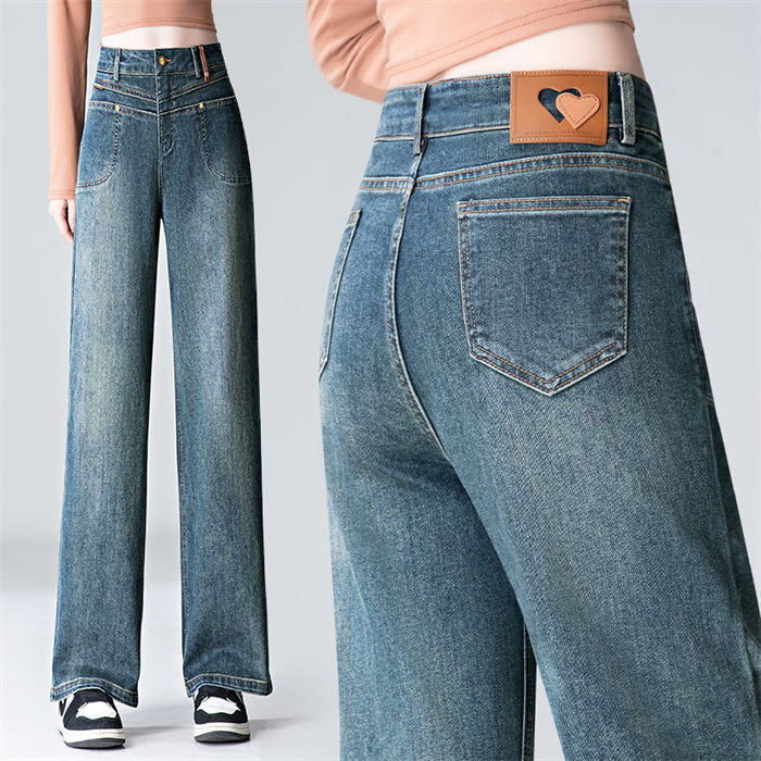 レディース デニムパンツ ジーンズ 婦人着 ロング ゆったり カジュアル ポケット付 大きいサイズ お出掛け ストレッチジーンズ ボトムス ロング 長ズボン 美脚 細見え フィット感 お洒落 ハイウエスト かわいい 大人 春 夏 秋 冬 オールシーズン 20代 30代 40代 50代 60代