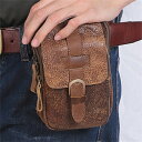 【期間限定!20%OFF発行中】メンズ スポーツ作業 ウエストポーチ ベルト掛け 大容量 軽量 メンズ レザー アウトドア 登山 仕事用 小物入れ スポーツ 本...