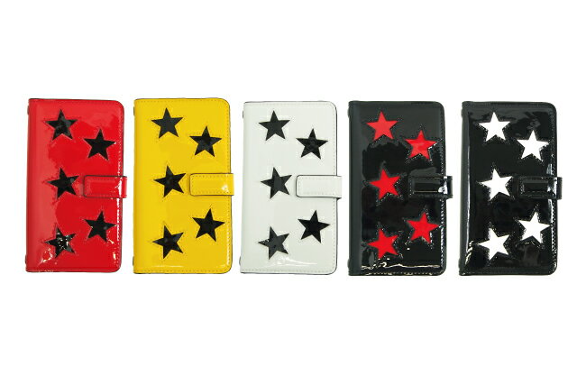 【OUTLET SALE】iPhoneケース エナメルスター（7,8,X） エナメル スター モチーフ スマホケース 手帳タイプ 二つ折り プレゼント ギフト 2311 Anne Coquine アンコキーヌ 藤島彩子 QVC TVショッピング おしゃれ キレイめ かっこいい