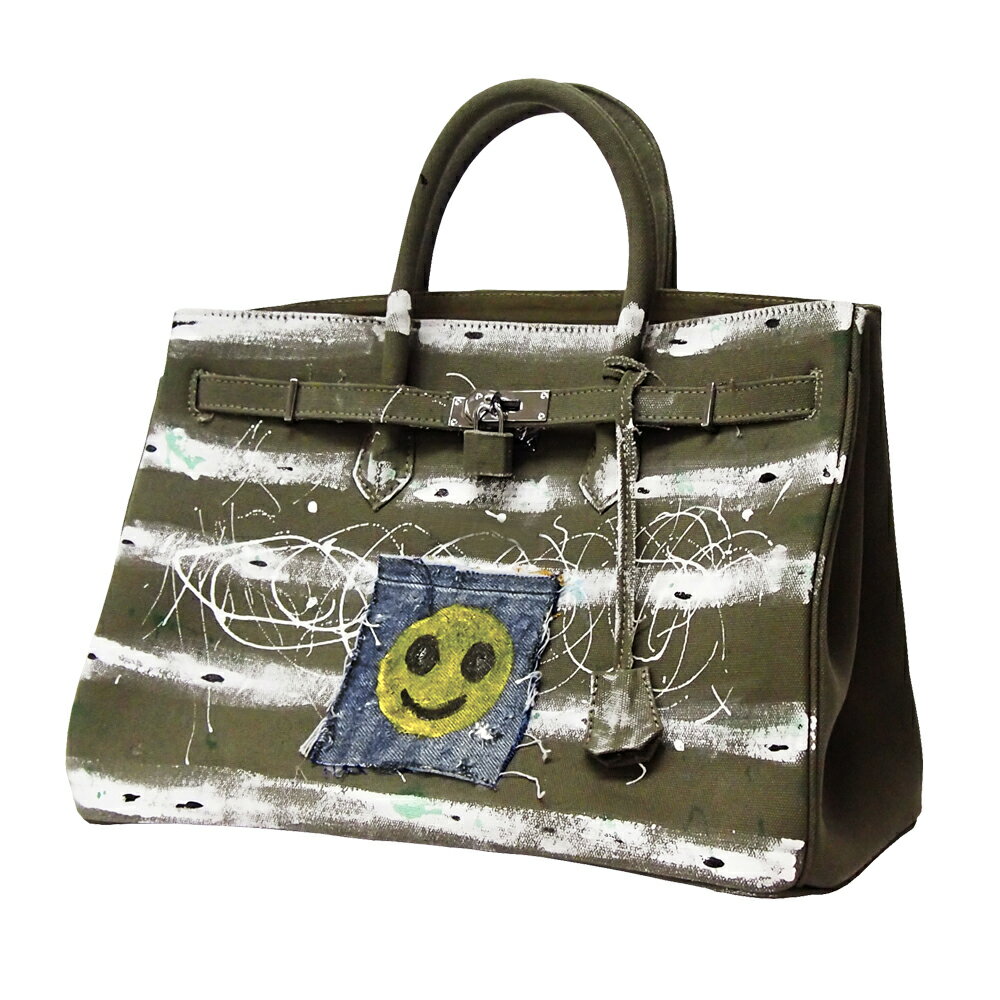 ＜カタヤマケンジ×Anne Coquine＞コラボバッグ 2284-0034 バッグ フリーペイント キャンバス アーティスト コラボ プレゼント ギフト Anne Coquine アンコキーヌ 藤島彩子 QVC TVショッピング おしゃれ キレイめ かっこいいのサムネイル