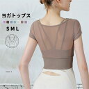 【新発売限定記念価格!】ヨガウェア トップス 半袖 tシャツ レディース 吸汗 yoga ランニングウェア Tシャツ 可愛い お洒落 動きやすく 蒸れない 吸水速乾 メッシュ ショット丈 速乾 スポーツウェア ヨガウエア(4)