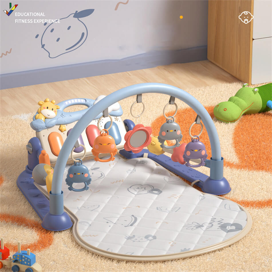 【クーポン最大999円OFF】ベビージム ベビープレイマット 赤ちゃん 幼児 電池式 ピアノデザイン 五感刺激 感覚発育 早期教育 知育促進 快眠 柔軟 快適 多機能 男の子 女の子 ライト付き 音楽付き 3-36ヶ月対応可能 誕生日 ピアノプレイジム 新生児 2