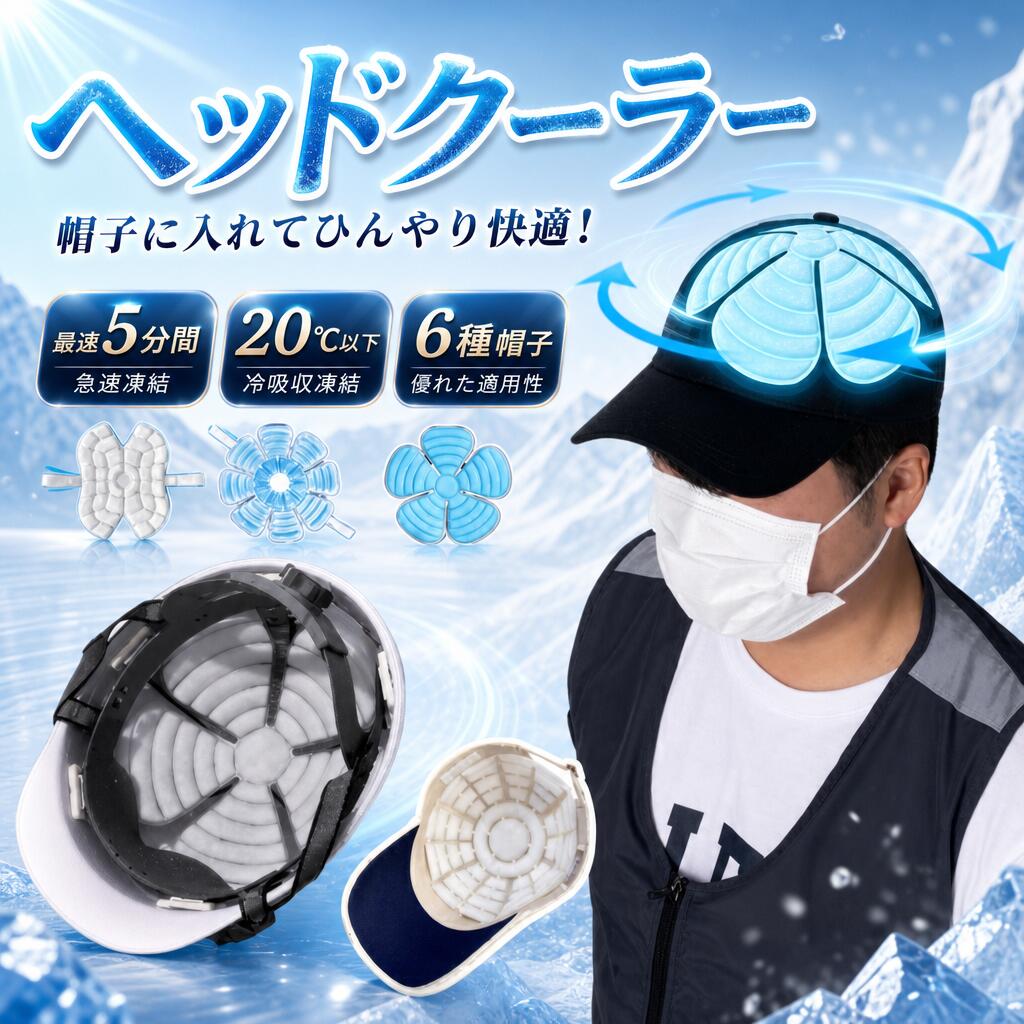 【2024夏新型・熱中症-対策・瞬間冷感】暑い夏でも頭と全身を涼しく快適に！P-CM冷却帽子パッド28℃以下で自然凍結し、繰り返し使用できる製品です。P-CM冷却帽子パッド、頭を冷やすことで、全身の熱を冷やすことができます。P-CM技術による冷却で、適度な涼しさを保ち、快適な温度を保つ！ 製品が溶けても、涼しい空間に置くだけで再び凍らせて繰り返し使える！28°以下で自然に凍結、冷蔵倉庫：冷却時間は約15分、冷水：冷却時間は約20分、頭部を冷却し、熱中症と不快感を軽減し、集中力を高める注意事項■照明の具合や、撮影の状況で掲載の商品画像と実際の色・型は、モニター表示などで異なります。ご了承ください。■背景の小物等は撮影の為のイメージですので商品には含まれません。■在庫数の更新は随時行っておりますが、お買い上げいただいた商品が品切れになってしまうこともございます。その場合、お客様には必ず連絡を致します。万が一入荷予定がない場合は、すぐにお客様に連絡致します。■ご満足頂ける商品を末永くご提供できるように頑張る所存でございます。宜しくお願い致します。（●お届けした商品に不良・不具合があった場合には、返品・交換にて対応させて頂きますので、到着後五日間以内に必ずご連絡ください）