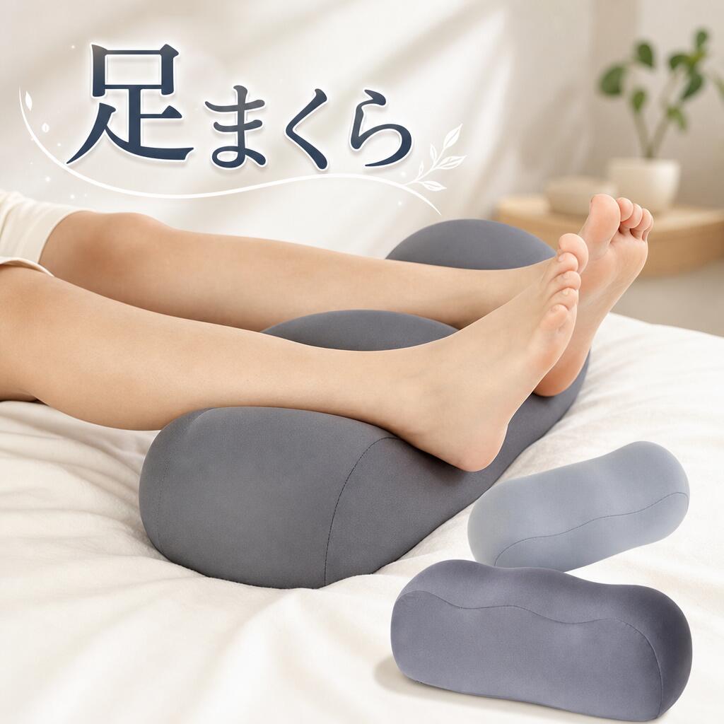 Rakuten - 【新発売限定記念価格！】足枕 クッション 枕 むくみ 足まくら 腰痛 フットピロー 健康 ビーズ フットケア 足用 疲労 脚 浮腫 足置き 父の日 母の日 敬老の日 ギフト プレゼント 実用的 リラックス 快眠 安眠 足の疲れ