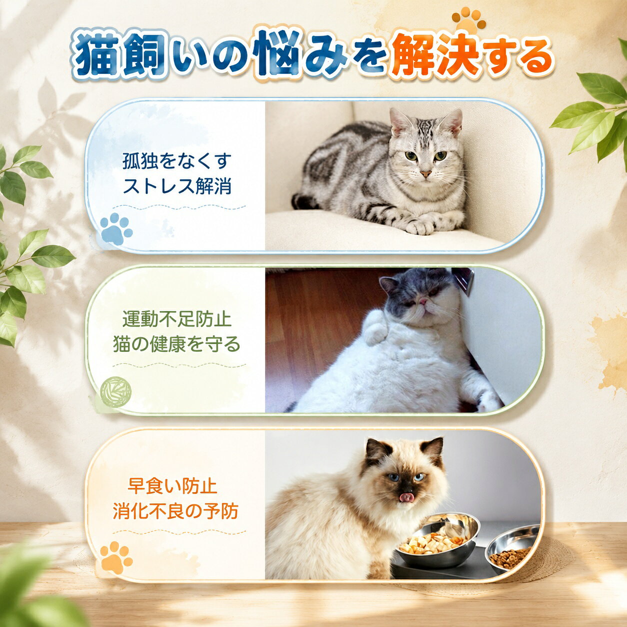 【新発売限定記念価格！】猫 おもちゃ 一人遊び おもちゃ 吸盤式 安定吸着 簡単移...