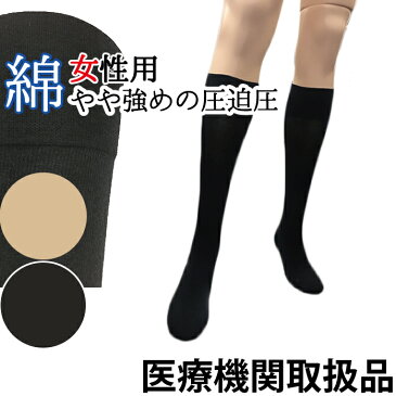 下肢静脈の血流促進 医療用 弾性ストッキング レディース 夜用 綿 コットン ハイソックス 強圧 15-20mmHg 加圧ソックス 着圧ソックス 女性 就寝 おすすめ ベノフレックス 大きいサイズ おしゃれ 医療用弾性ストッキング 介護 履きやすい VENOFLEX SimplyCotonfin