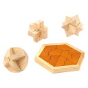 大人のための木製パズル4点セット 145-702リラックス 脳トレ 趣味 ストレス解消 プレゼント お祝い プレゼント 内祝い お返し 記念品 景品 自宅用