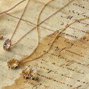 <プライベートレーベル>カラーストーンネックレス&ピアス 410-122PL-N3P2 GOおしゃれ アクセサリー ギフト デイリーコーデ 結婚式 お祝い プレ...