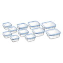 <レッシュ>耐熱ガラス容器11点セット ME-7404耐熱 ガラス 保存 食品 調理 お弁当 お祝い プレゼント 内祝い お返し 記念品 景品 自宅用