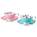 <エインズレイ>ペアティーカップソーサー アセンズ 290100608/408Cエインズレイ 高級 食器 ティータイム ギフト お祝い プレゼント 内祝い お返...