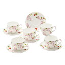 <エインズレイ>5客ティー碗皿 CBPH34006-5ティーセット 桜 デザート 食器 おもてなし お祝い プレゼント 内祝い お返し 記念品 景品 自宅用