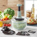 【ポイント10倍】<Toffy>プッシュサラダスピナー&スライサーセット人気 おすすめ キッチン用品 キッチン小物 キッチン雑貨 キッチンツール 便利グッズ おしゃれ 料理 調理 簡単 操作 デザイン シンプル 使いやすい レトロ モダン