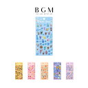 【15日24H限定!楽天カード利用で最大P6倍】BGM ビージーエム キャンディシール 90x175mm アイスドリンク コーヒーブレイク いちごスイーツ ハッピーパーティー 彩りブローチ 立体シール 透明 数字アルファベット 立体 シートシール シール ギフトカード 手帳 素材