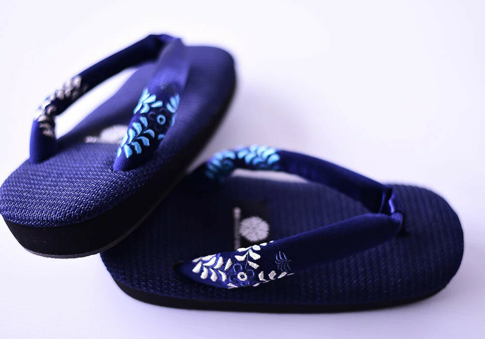 【受注生産】DESIGN SETTA SANGO 雪駄 せった S〜3L TEMPYO 天平 紺碧 -konpeki- 痛くない 軽い ユニセックス ペア お揃い 高市首相着用ブランド 高市さん 和風 ネイビー 2