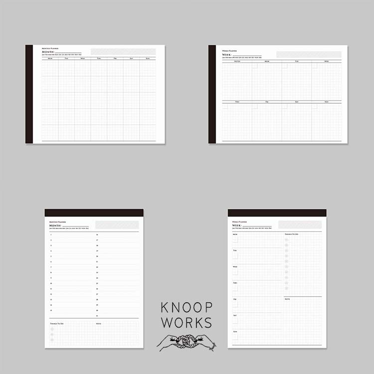 【30日24H限定!楽天カード利用で最大P6倍】KNOOPWORKS クノープワークス B5 プランナー MONTHLY マンスリー WEEKLY ウィークリー...