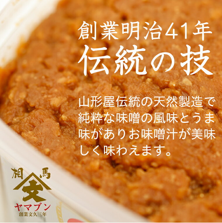 【送料込】極上相馬味噌6パックセット伝統の生味噌 無添加 米みそ 国産 2年長期熟成 天然醸造 赤味噌 麹歩合10割 蔵出し味噌 産地直送 福島 相馬 大豆 とよまさり 味噌 みそ汁 酵素 菌活 発酵食品 発酵 おすすめ 創業150年 老舗の味 ふくしまプライド 3