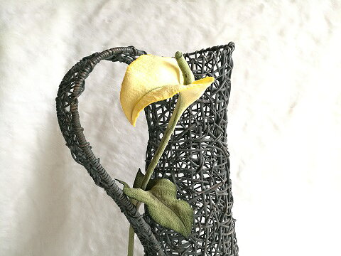 ☆送料無料☆シルク100%☆☆手作りの美しい染色☆ ちりめん染花 一輪挿(いちりんざし) ≪カラー≫インテリア 染花 布の花 造花 プレゼントギフト 母の日 父の日 敬老の日 クリスマス 【smtb-k】【ky】