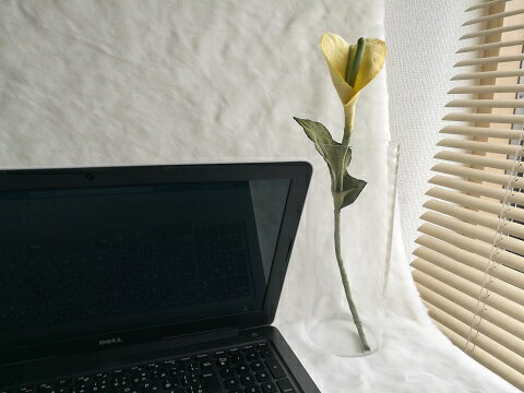 ☆送料無料☆シルク100%☆☆手作りの美しい染色☆ ちりめん染花 一輪挿(いちりんざし) ≪カラー≫インテリア 染花 布の花 造花 プレゼントギフト 母の日 父の日 敬老の日 クリスマス 【smtb-k】【ky】 [2]