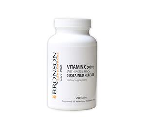 BRONSON VITAMINC 500mg WHITE ROSE HIPS タブレットタイプ（500mg250粒）2個セット