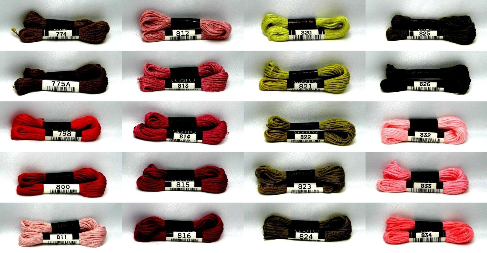 #25 COSMO刺繍糸 C/#774～834