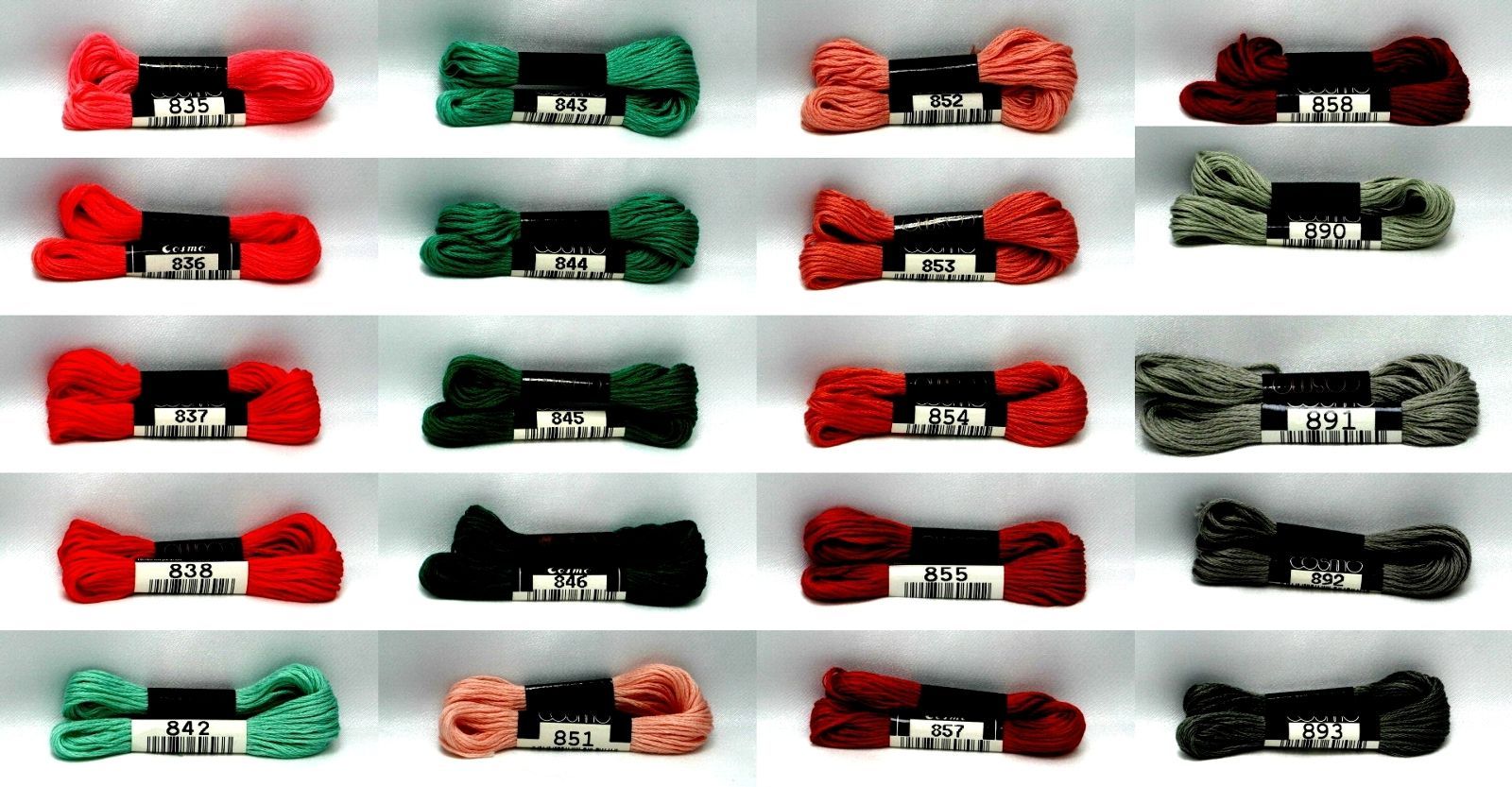 #25 COSMO刺繍糸 C/#835～893