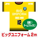 サイズ横2000mm×縦約2000mm（2m×2m） ※バランスを考慮してデザインします生地テトロン・トロピカル（ビッグフラッグの定番生地です）デザイン・色チームユニフォームに沿ってデザイン致します。 ユニフォームが良く分かる資料をお送りください 指定色、ロゴなどがありましたらお気軽にご相談ください。 ※画面で見る色は実際とは異なります。より色を近づけたい場合はユニフォームをお送りください仕様ご希望に合わせた仕様で仕上げます。 ＜参考仕様＞ 周囲テープ補強、ハトメ加工（ご希望の数）など特徴完全フルオーダーのユニフォーム型ビッグフラッグです。 部活や少年団、サークルなど。卒団、卒業記念品にもお勧めです。 他のチームに差をつけましょう！デザインからお手伝いさせていただきます。チームのユニフォームが応援幕になる！インパクト抜群。チームユニフォームが大きな応援幕に。 注文はユニフォームやロゴのデザインがよくわかる写真を送ればOK。 卒団・卒業記念、大きな大会への出場記念などにもぴったりです。制作実例【15m×15m】 スタンドを覆うほどのビッグフラッグ。全国大会出場記念。【5m×5m】 卒団記念のフラッグ。後輩たちにエールを込めて。【3m×3m】 練習の時にも掲げて、士気をアップ！ 関連商品はこちらユニフォーム型の応援幕で差をつけろ！...1,056,000円ユニフォーム型の応援幕で差をつけろ！...770,000円ユニフォーム型の応援幕で差をつけろ！...605,000円ユニフォーム型の応援幕で差をつけろ！...418,000円ユニフォーム型の応援幕で差をつけろ！...308,000円ユニフォーム型の応援幕で差をつけろ！...198,000円ユニフォーム型の応援幕で差をつけろ！...94,600円ユニフォーム型の応援幕で差をつけろ！...45,100円