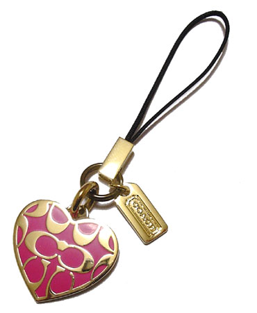 Zodiac - COACH/コーチ　シグネチャーハート携帯ストラップ　92208B4FX 【Luxury Brand Selection】【ラッピング無料】【楽ギフ_包装】