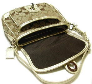 COACH/コーチシグネチャーペニーフラップショルダーF14282SKHGD