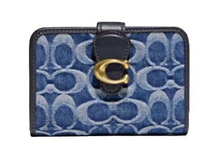 【★即納★楽天ハッピーホリディSALE！個数限定大特価】COACH/コーチ　タビー ミディアム ウォレット 二つ折り 財布 ウォッシュド デニム シグネチャー CA196 デニム 【春財布】【ラッピング無料】【楽ギフ_包装】【新社会人】【母の日】【楽天スーパーSALE】