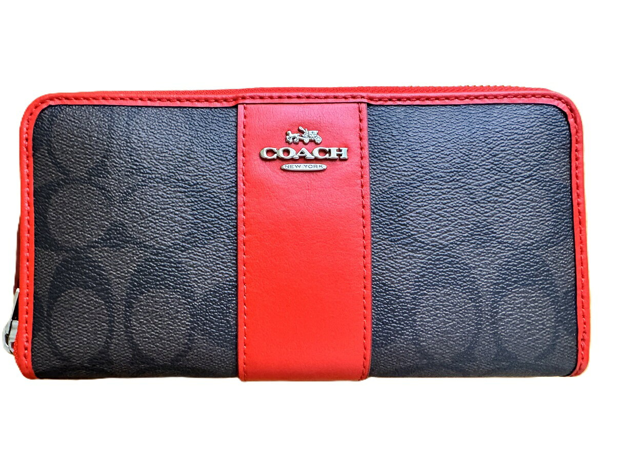 COACH レディース用長財布 コーチ新品財布 レッド ☆ 完売カラー 新品 
